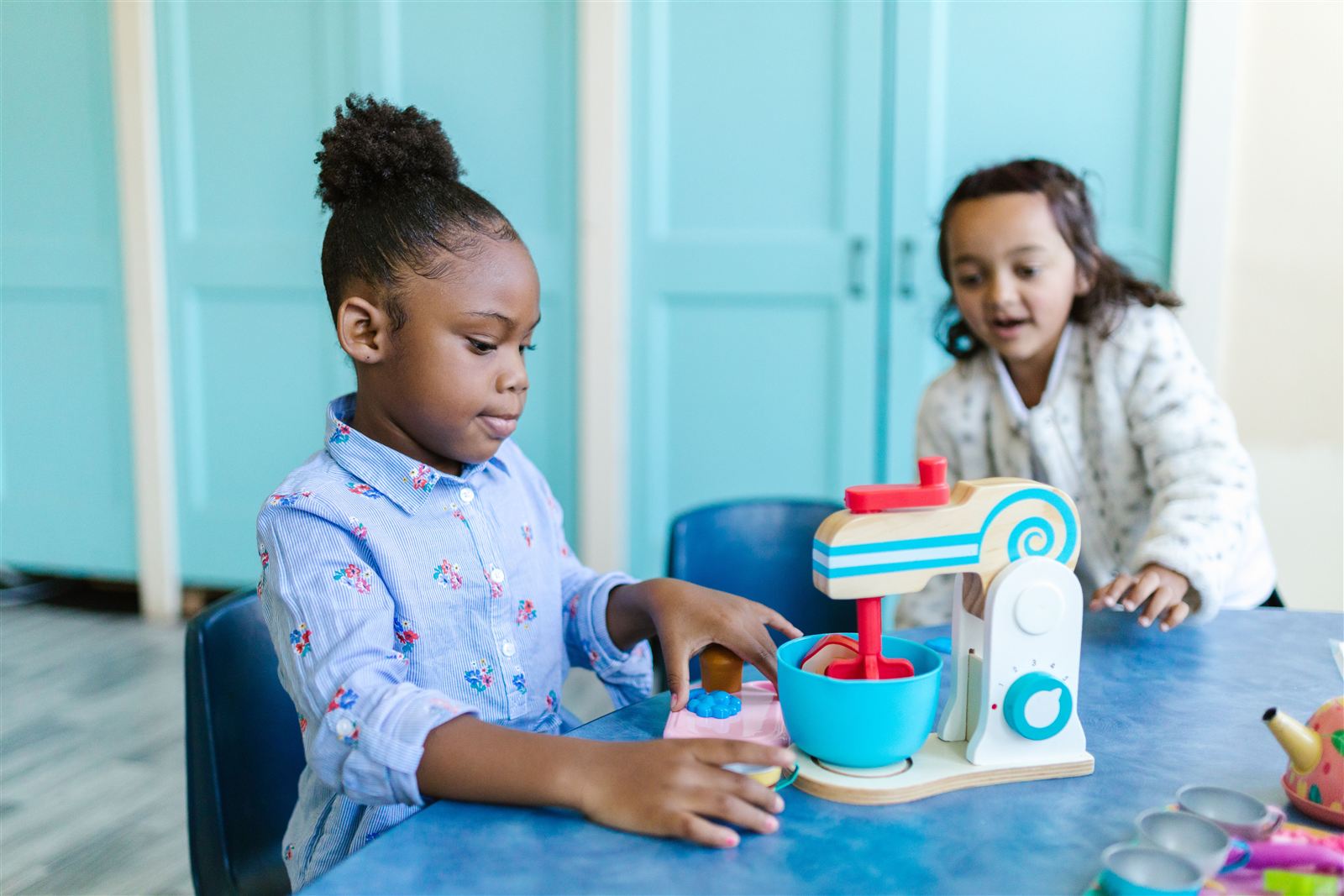 Child focused on an activity